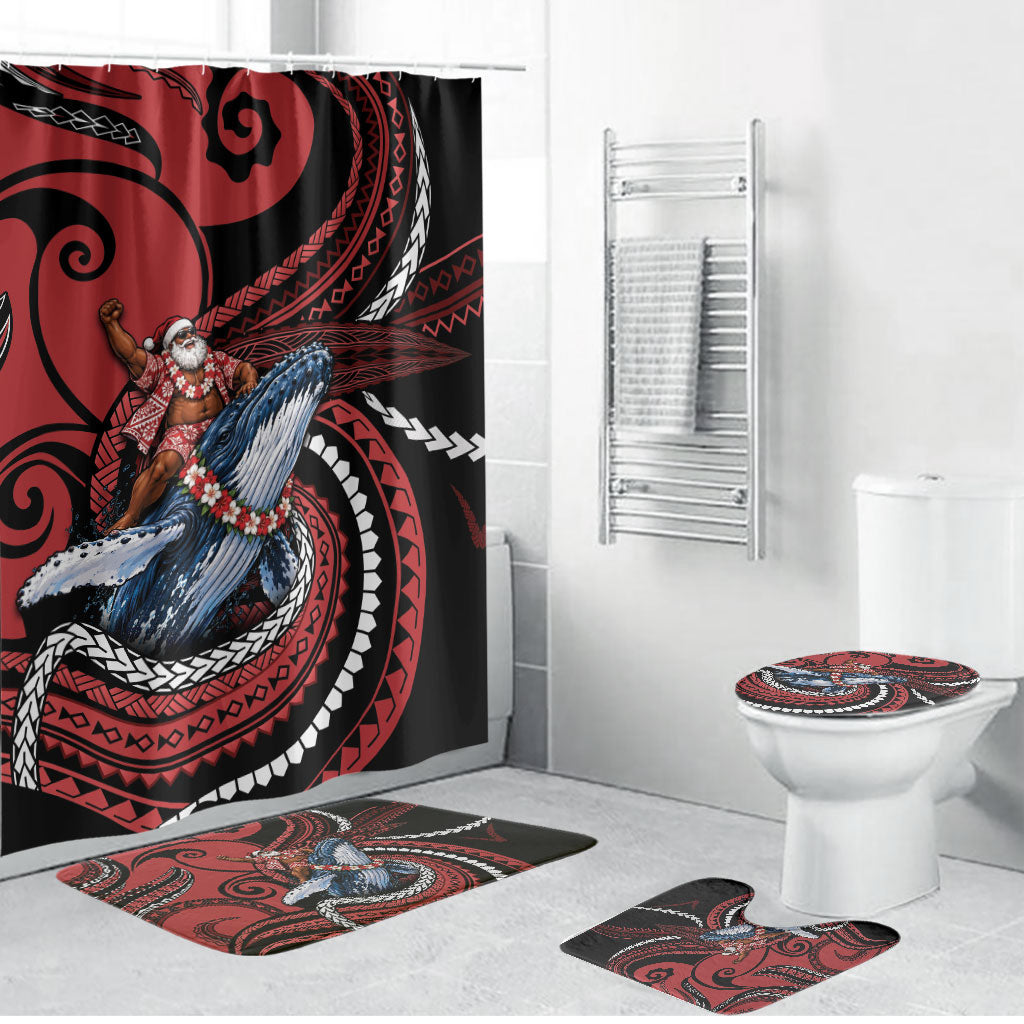 Tonga Christmas Bathroom Set Santa Riding Humpback Whale