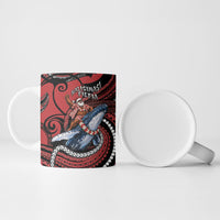 Tonga Christmas Ceramic Mug Santa Riding Humpback Whale DT05 - Polynesian Pride