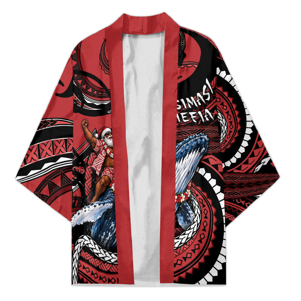 Tonga Christmas Kimono Santa Riding Humpback Whale