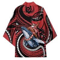 Tonga Christmas Kimono Santa Riding Humpback Whale DT05 - Polynesian Pride