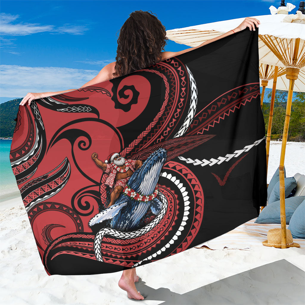 Tonga Christmas Sarong Santa Riding Humpback Whale