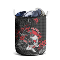 Hawaiian And Japanese Laundry Basket Aloha Koi Fish Palaka Patterns DT05 - Polynesian Pride