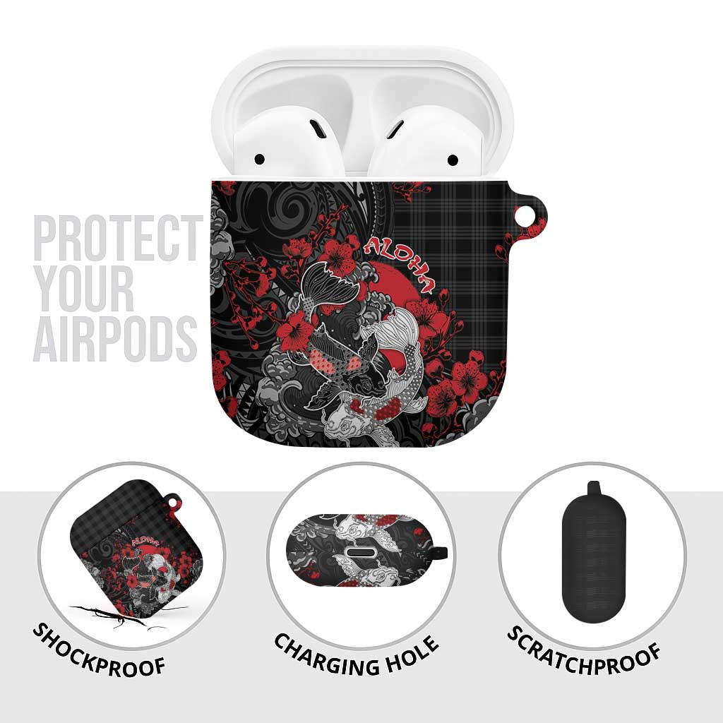 Hawaiian And Japanese AirPods Case Aloha Koi Fish Palaka Patterns DT05 - Polynesian Pride