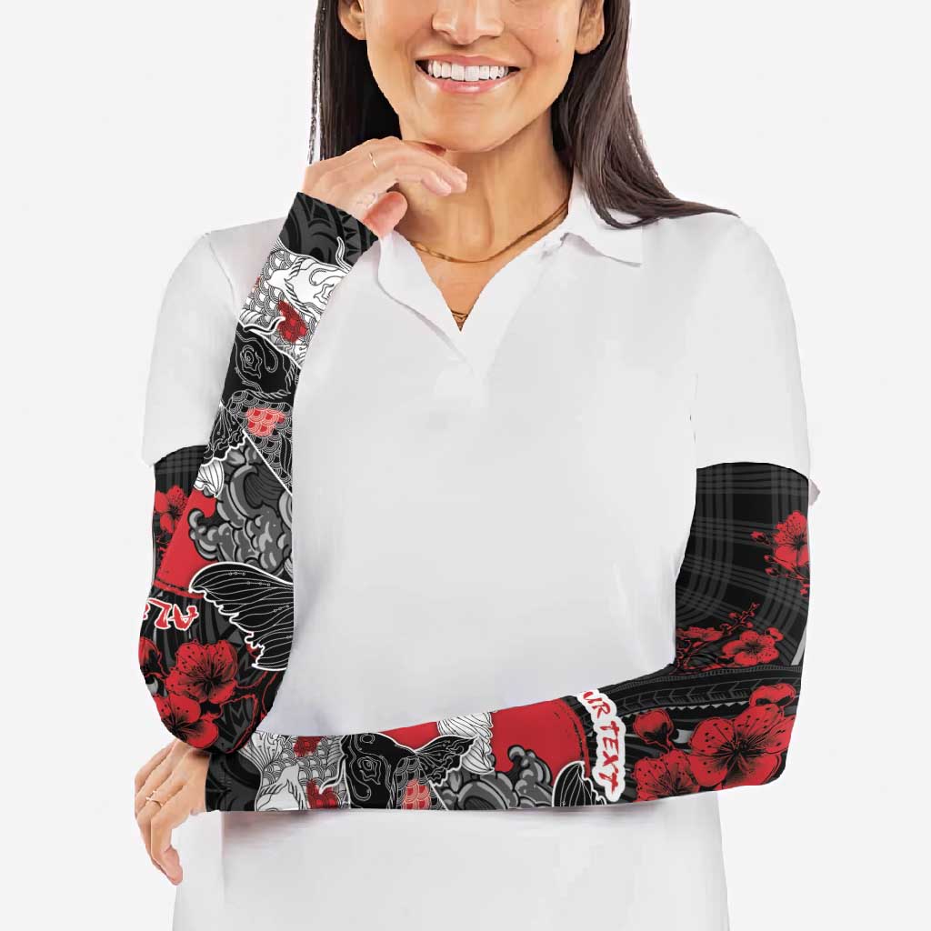 Personalised Hawaiian And Japanese Arm Sleeves Aloha Koi Fish Palaka Patterns DT05 - Polynesian Pride