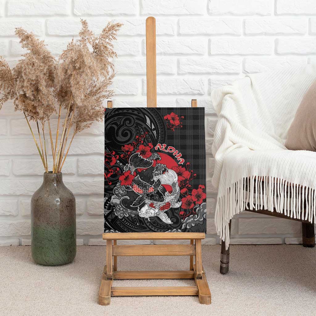 Hawaiian And Japanese Canvas Wall Art Aloha Koi Fish Palaka Patterns DT05 - Polynesian Pride