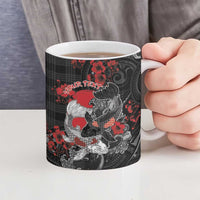 Personalised Hawaiian And Japanese Ceramic Mug Aloha Koi Fish Palaka Patterns DT05 - Polynesian Pride