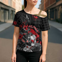 Personalised Hawaiian And Japanese Cross Shoulder Shirt Aloha Koi Fish Palaka Patterns DT05 - Polynesian Pride