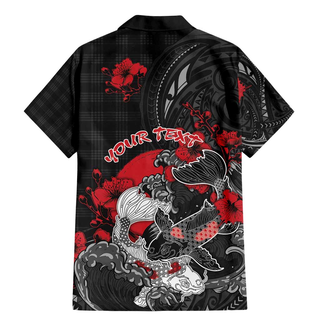 Personalised Hawaiian And Japanese Family Matching Mermaid Dress and Hawaiian Shirt Aloha Koi Fish Palaka Patterns - Polynesian Pride