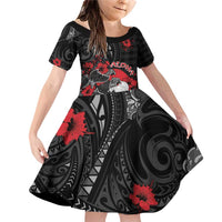 Personalised Hawaiian And Japanese Family Matching Off Shoulder Short Dress and Hawaiian Shirt Aloha Koi Fish Palaka Patterns - Polynesian Pride