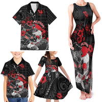 Personalised Hawaiian And Japanese Family Matching Tank Maxi Dress and Hawaiian Shirt Aloha Koi Fish Palaka Patterns - Polynesian Pride