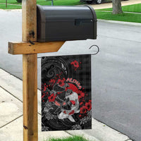 Hawaiian And Japanese Garden Flag Aloha Koi Fish Palaka Patterns - Polynesian Pride