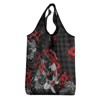 Hawaiian And Japanese Grocery Bag Aloha Koi Fish Palaka Patterns - Polynesian Pride