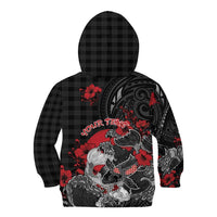 Personalised Hawaiian And Japanese Kid Hoodie Aloha Koi Fish Palaka Patterns - Polynesian Pride
