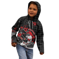 Personalised Hawaiian And Japanese Kid Hoodie Aloha Koi Fish Palaka Patterns - Polynesian Pride