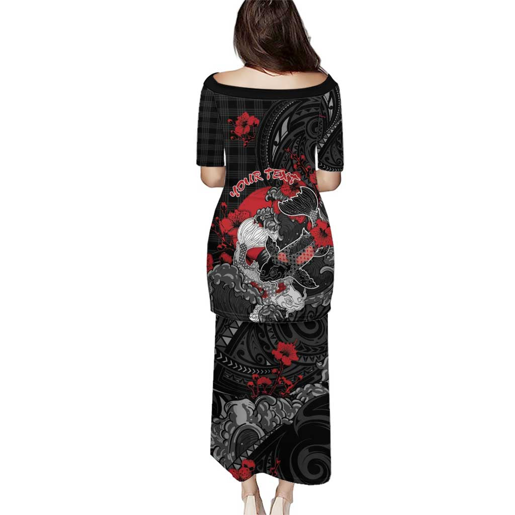 Personalised Hawaiian And Japanese Puletasi Aloha Koi Fish Palaka Patterns DT05 - Polynesian Pride
