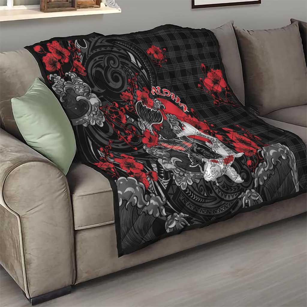 Hawaiian And Japanese Quilt Aloha Koi Fish Palaka Patterns - Polynesian Pride