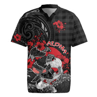 Personalised Hawaiian And Japanese Rugby Jersey Aloha Koi Fish Palaka Patterns - Polynesian Pride