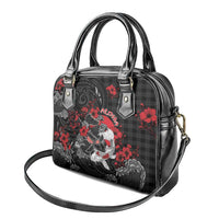 Hawaiian And Japanese Shoulder Handbag Aloha Koi Fish Palaka Patterns - Polynesian Pride