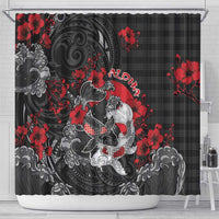 Hawaiian And Japanese Shower Curtain Aloha Koi Fish Palaka Patterns DT05 - Polynesian Pride