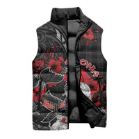 Personalised Hawaiian And Japanese Sleeveless Puffer Jacket Aloha Koi Fish Palaka Patterns DT05 - Polynesian Pride