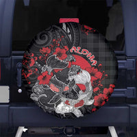 Hawaiian And Japanese Spare Tire Cover Aloha Koi Fish Palaka Patterns - Polynesian Pride