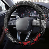 Hawaiian And Japanese Steering Wheel Cover Aloha Koi Fish Palaka Patterns - Polynesian Pride