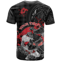 Personalised Hawaiian And Japanese T Shirt Aloha Koi Fish Palaka Patterns - Polynesian Pride
