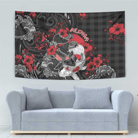 Hawaiian And Japanese Tapestry Aloha Koi Fish Palaka Patterns DT05 - Polynesian Pride