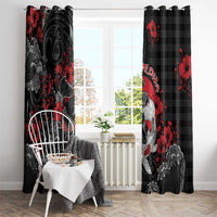 Hawaiian And Japanese Window Curtain Aloha Koi Fish Palaka Patterns - Polynesian Pride