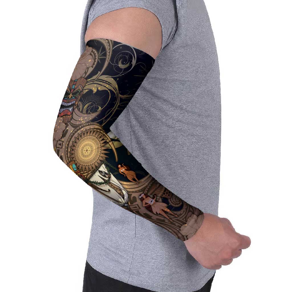 Hawaii Makahiki Arm Sleeves Polynesian Sky And Earth DT05 - Polynesian Pride