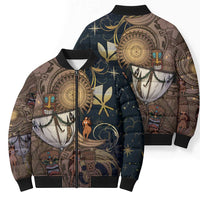 Hawaii Makahiki Bomber Puffer Jacket Polynesian Sky And Earth DT05 - Polynesian Pride