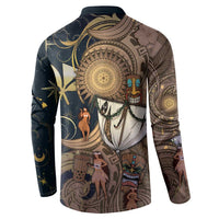 Hawaii Makahiki Button Sweatshirt Polynesian Sky And Earth DT05 - Polynesian Pride