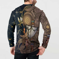 Hawaii Makahiki Button Sweatshirt Polynesian Sky And Earth DT05 - Polynesian Pride