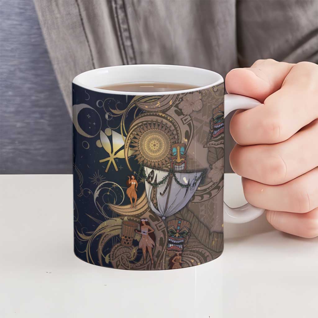 Hawaii Makahiki Ceramic Mug Polynesian Sky And Earth DT05 - Polynesian Pride