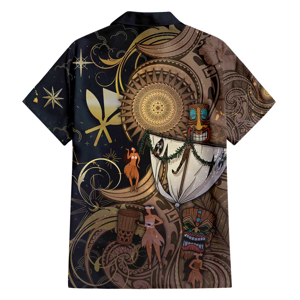 Hawaii Makahiki Family Matching Puletasi and Hawaiian Shirt Polynesian Sky And Earth DT05 - Polynesian Pride