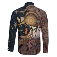 Hawaii Makahiki Family Matching Short Sleeve Bodycon Dress and Hawaiian Shirt Polynesian Sky And Earth - Polynesian Pride