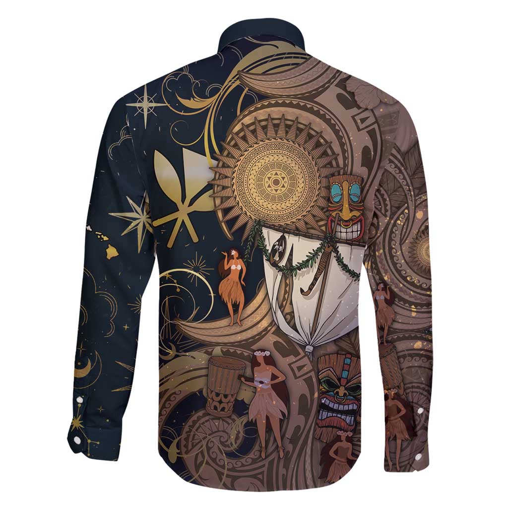 Hawaii Makahiki Family Matching Tank Maxi Dress and Hawaiian Shirt Polynesian Sky And Earth - Polynesian Pride