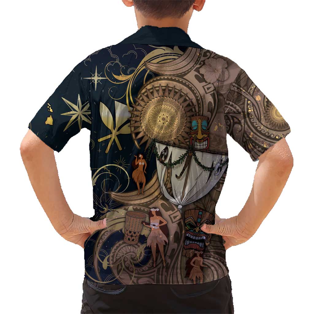 Hawaii Makahiki Kid Hawaiian Shirt Polynesian Sky And Earth DT05 - Polynesian Pride