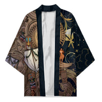 Hawaii Makahiki Kimono Polynesian Sky And Earth DT05 Unisex Gold - Polynesian Pride