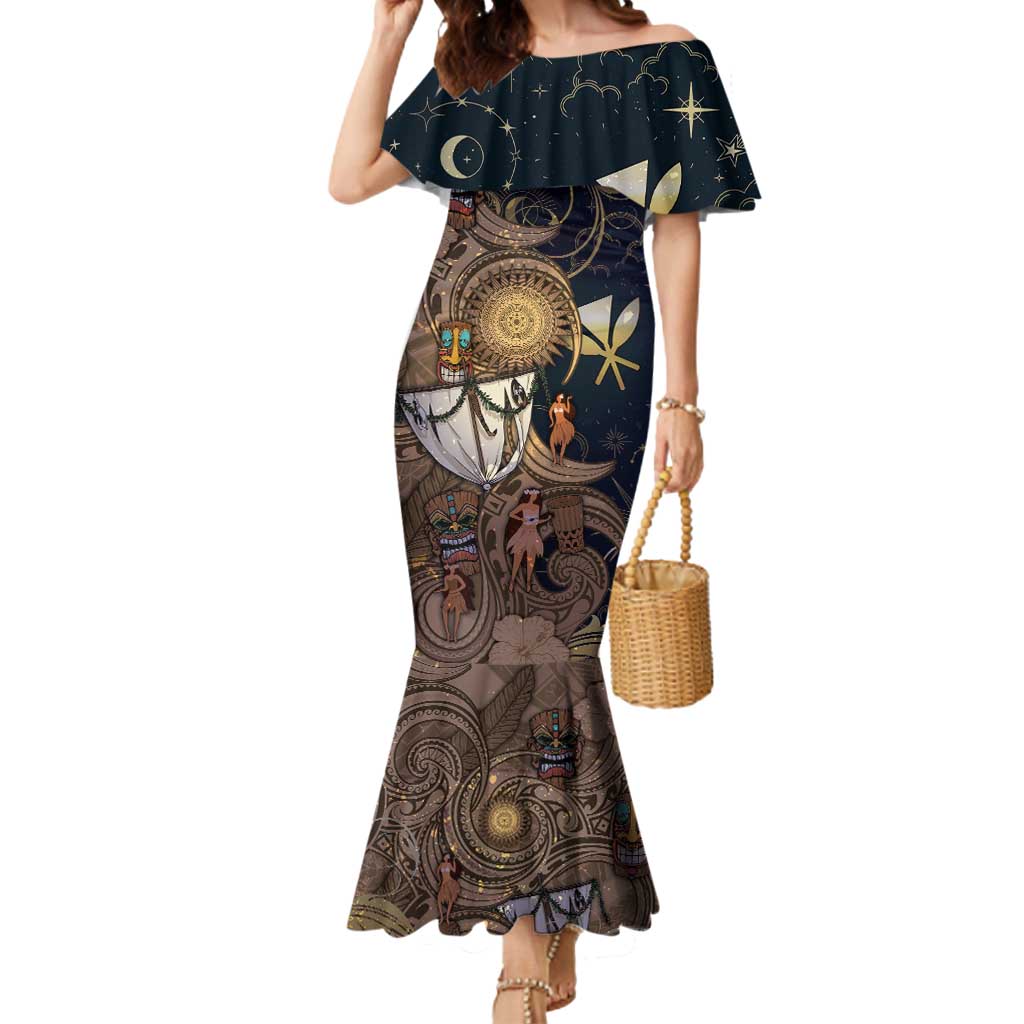 Hawaii Makahiki Mermaid Dress Polynesian Sky And Earth - Polynesian Pride