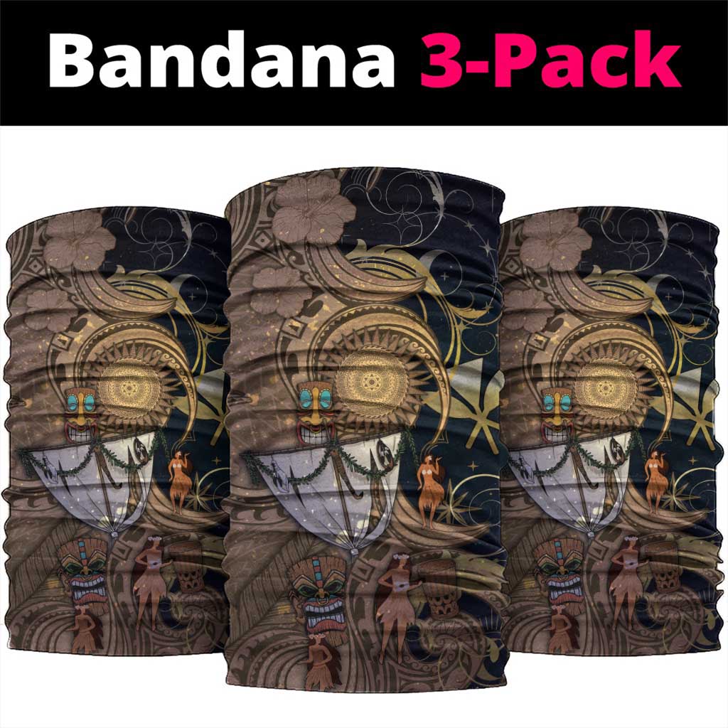 Hawaii Makahiki Neck Gaiter Polynesian Sky And Earth DT05 package One Size: 25*50cm Gold - Polynesian Pride