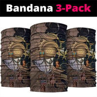Hawaii Makahiki Neck Gaiter Polynesian Sky And Earth DT05 package One Size: 25*50cm Gold - Polynesian Pride