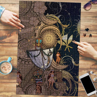 Hawaii Makahiki Puzzle Polynesian Sky And Earth DT05 Gold - Polynesian Pride