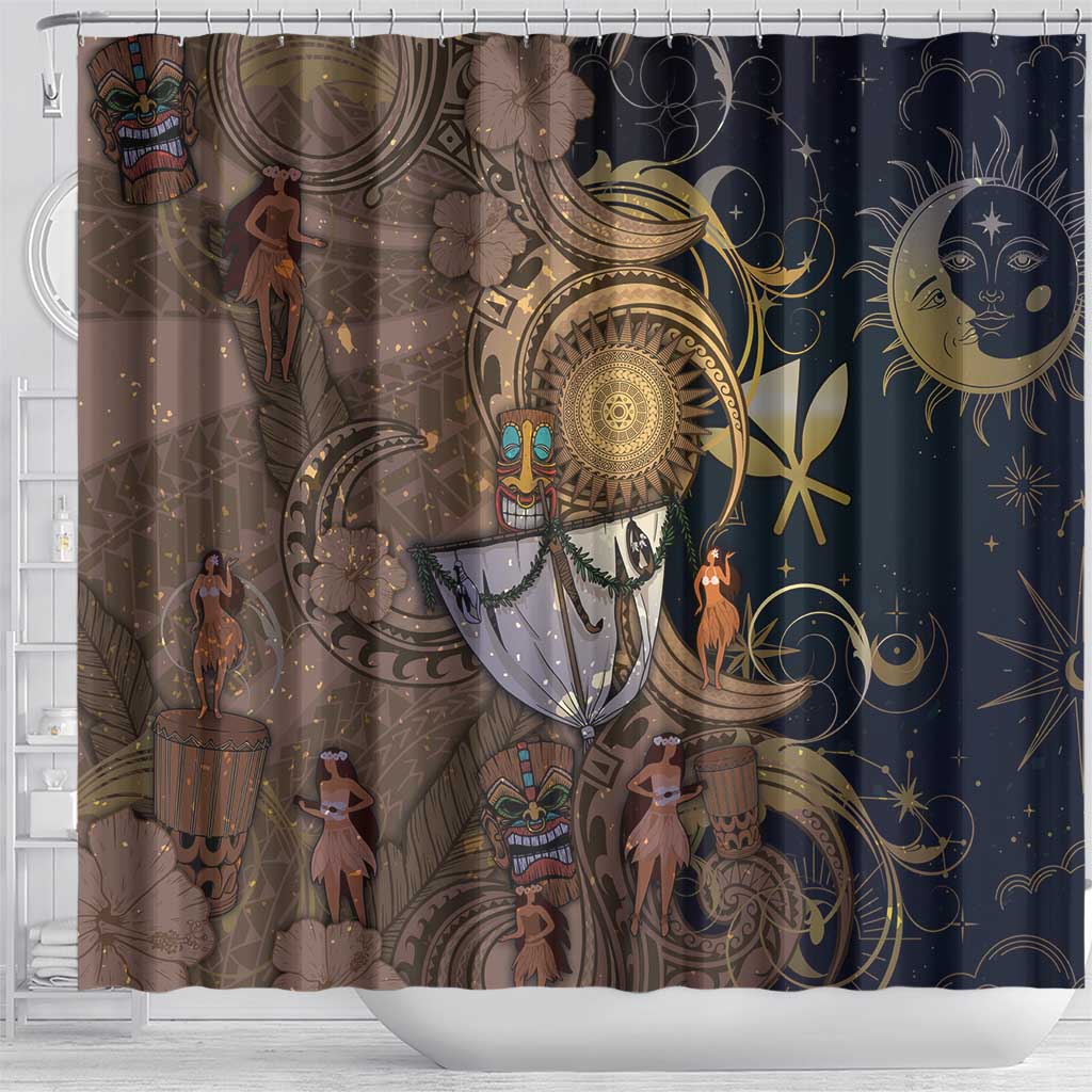 Hawaii Makahiki Shower Curtain Polynesian Sky And Earth DT05 - Polynesian Pride