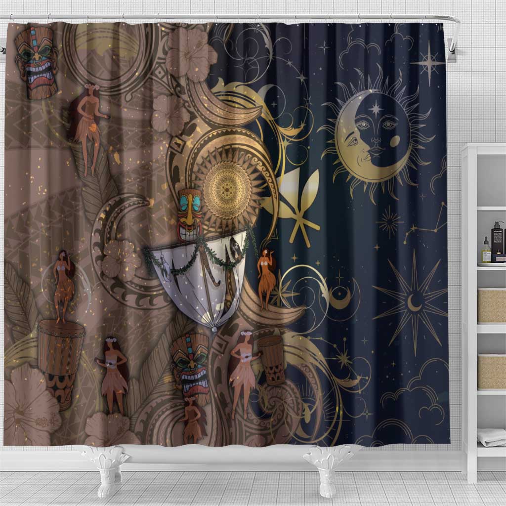Hawaii Makahiki Shower Curtain Polynesian Sky And Earth DT05 - Polynesian Pride