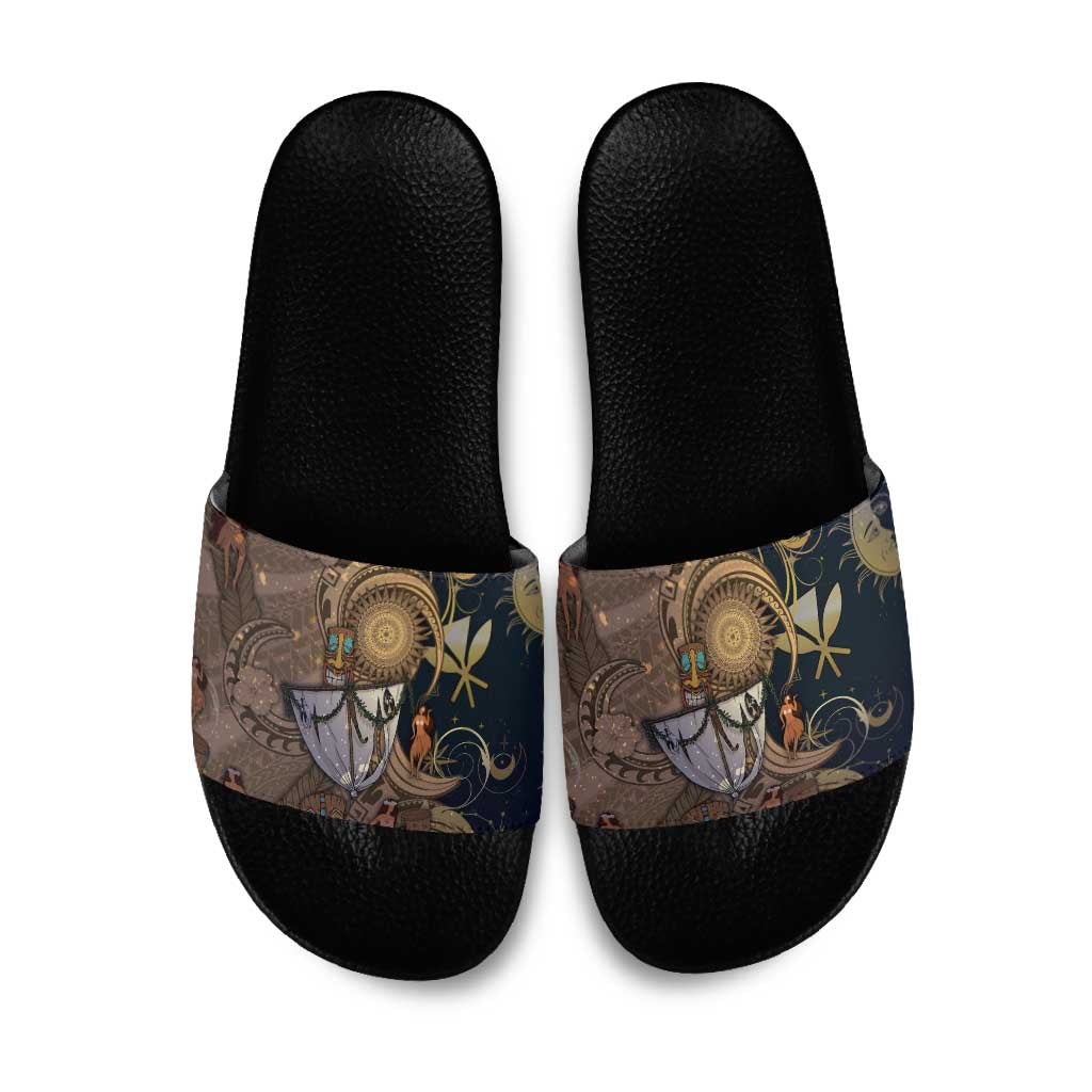 Hawaii Makahiki Slide Sandals Polynesian Sky And Earth - Polynesian Pride