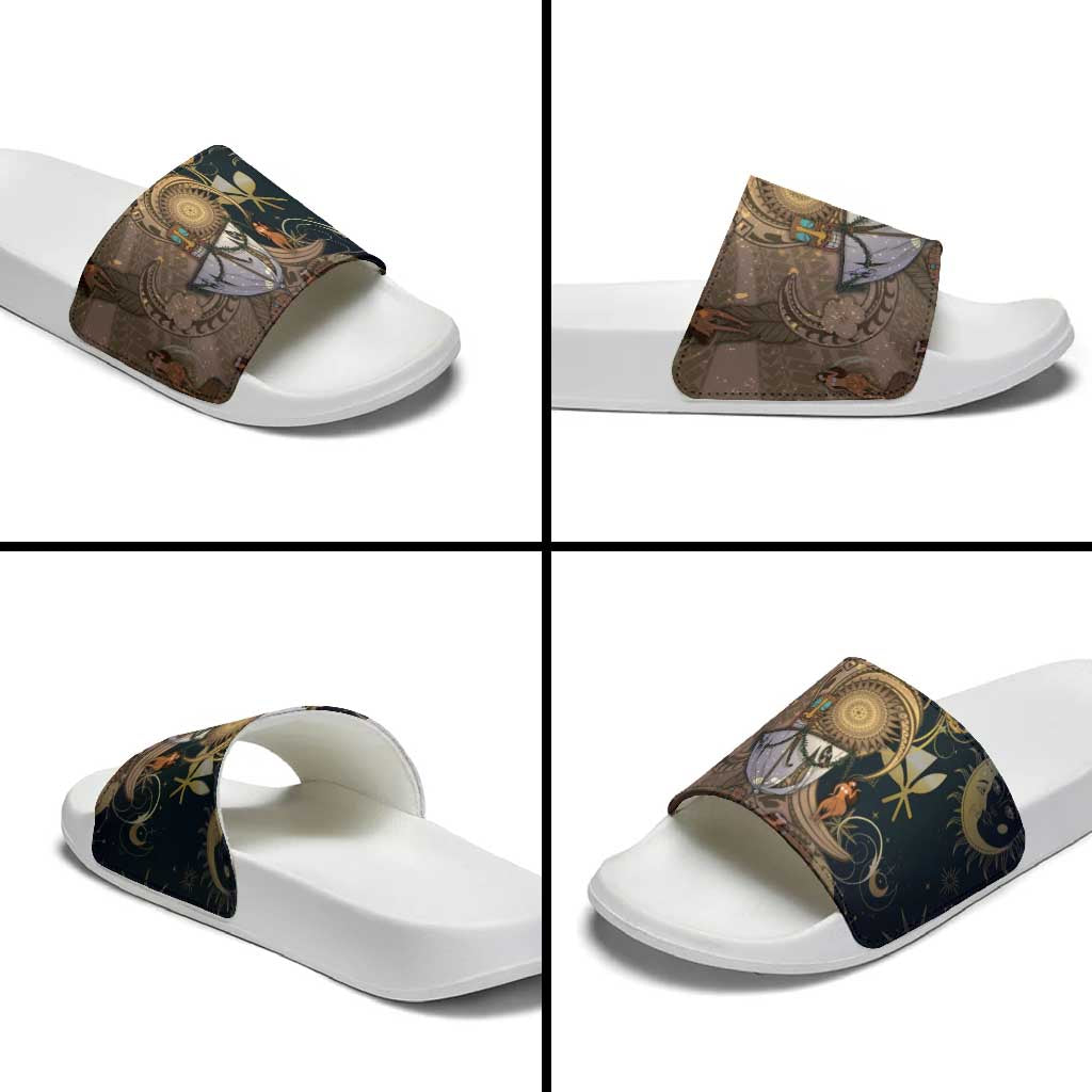 Hawaii Makahiki Slide Sandals Polynesian Sky And Earth - Polynesian Pride