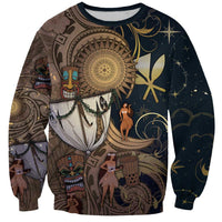 Hawaii Makahiki Sweatshirt Polynesian Sky And Earth DT05 Unisex Gold - Polynesian Pride