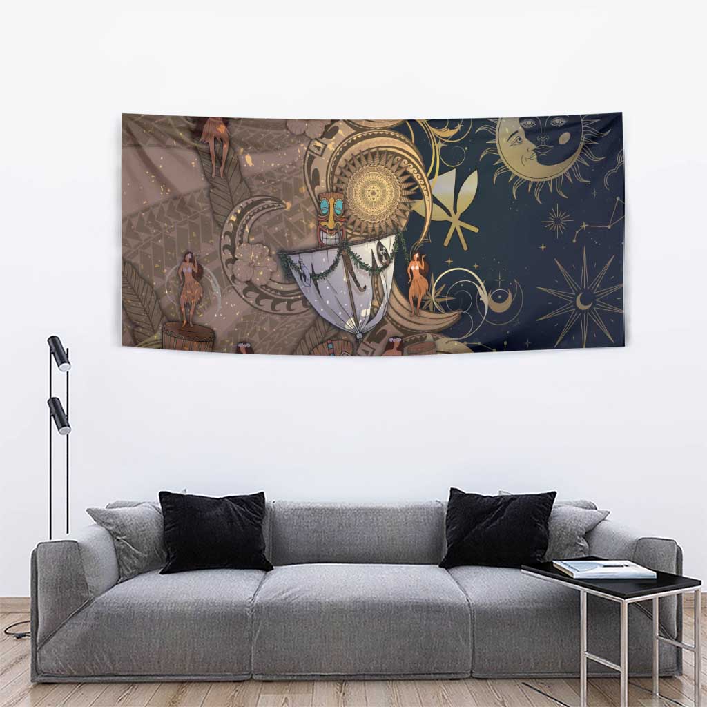 Hawaii Makahiki Tapestry Polynesian Sky And Earth DT05 - Polynesian Pride