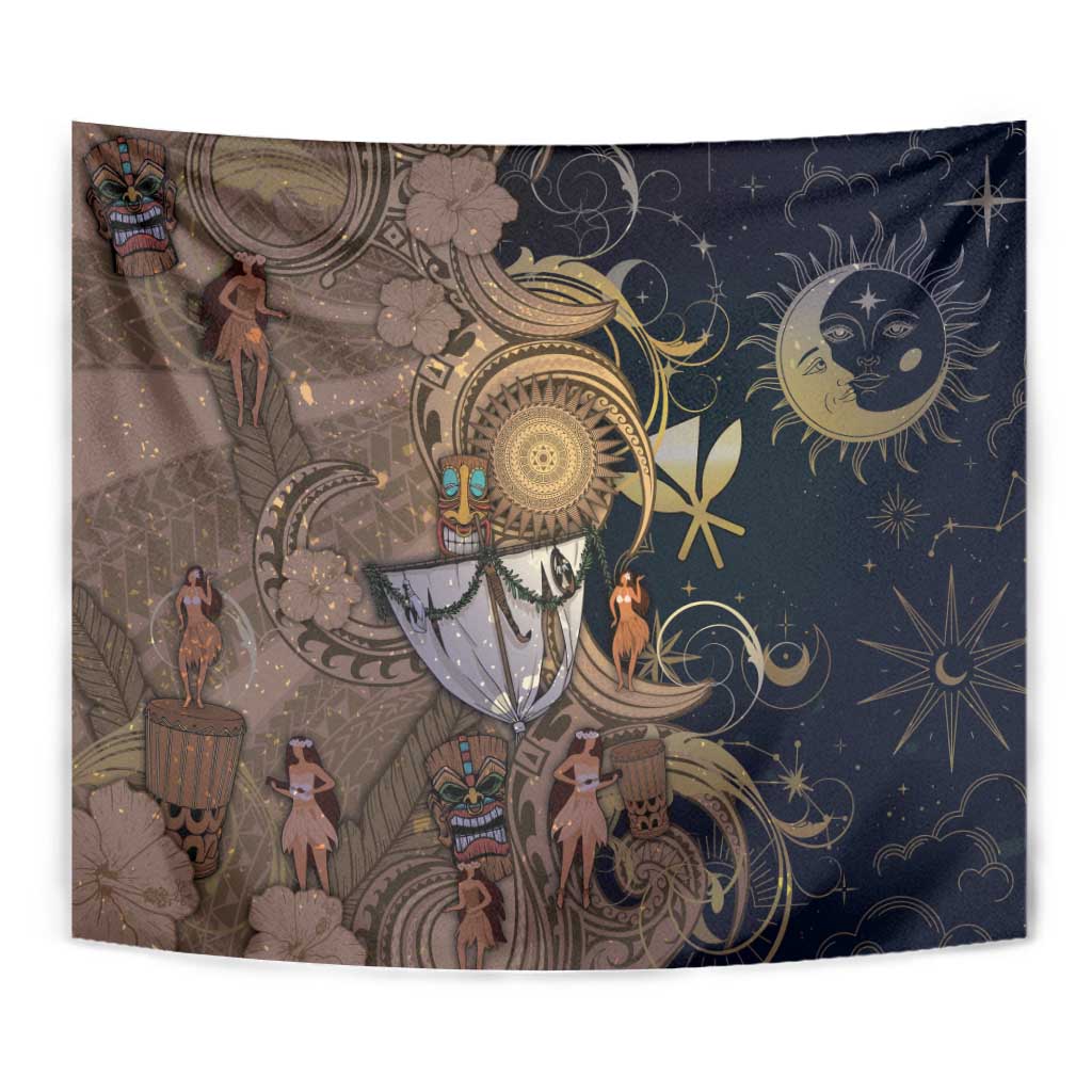 Hawaii Makahiki Tapestry Polynesian Sky And Earth DT05 - Polynesian Pride